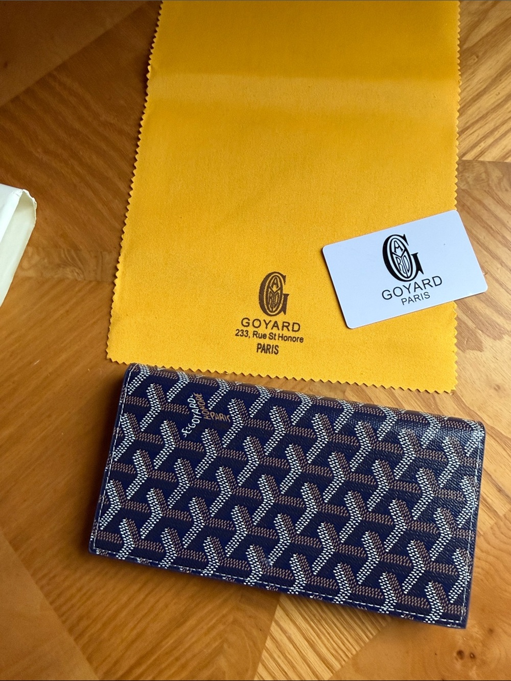 Unbranded saint lambert Navy and White Long Wallet